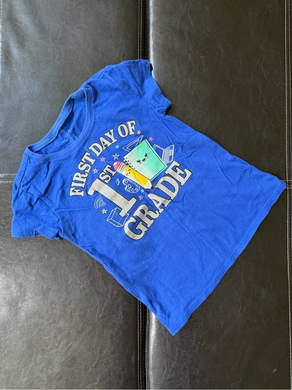 The Children's Place - Girl’s Royal Blue "First Day of 1st Grade" Graphic Tee